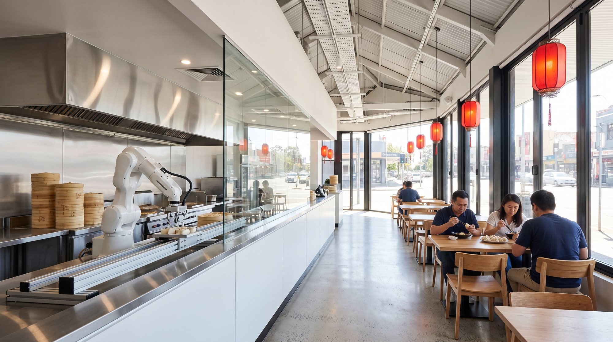 Visualisation of the finished Little Red Dumpling cafe