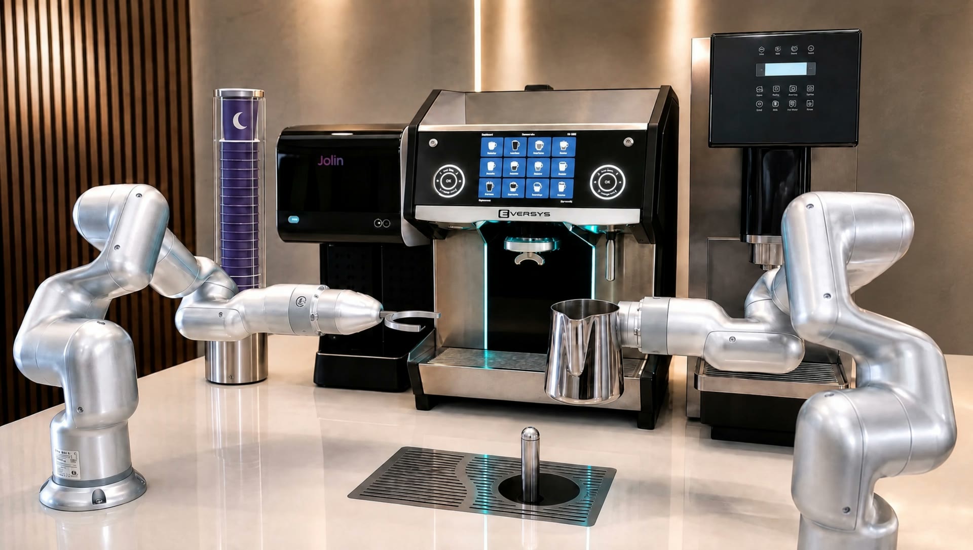 The dual-arm barista bar